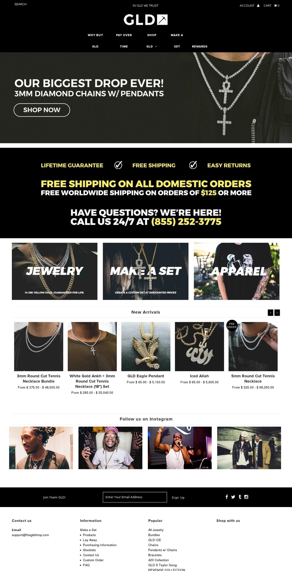 C\u0026T Production Shopify theme site example shopgld.com