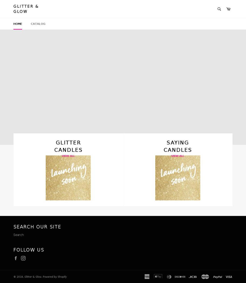 shopglitterandglow.com — Shopify storefront screenshot