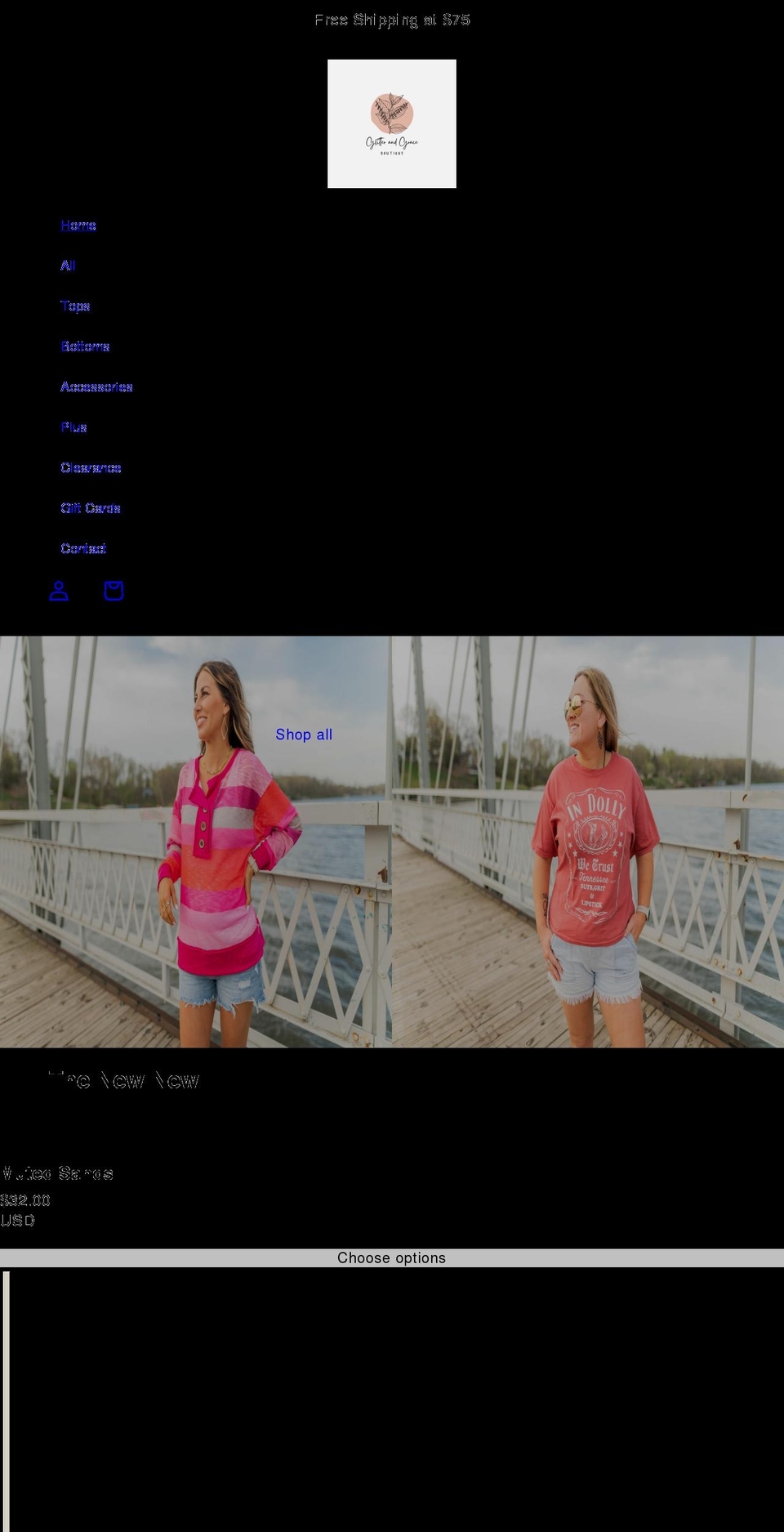 shopglitterandgrace.com shopify website screenshot