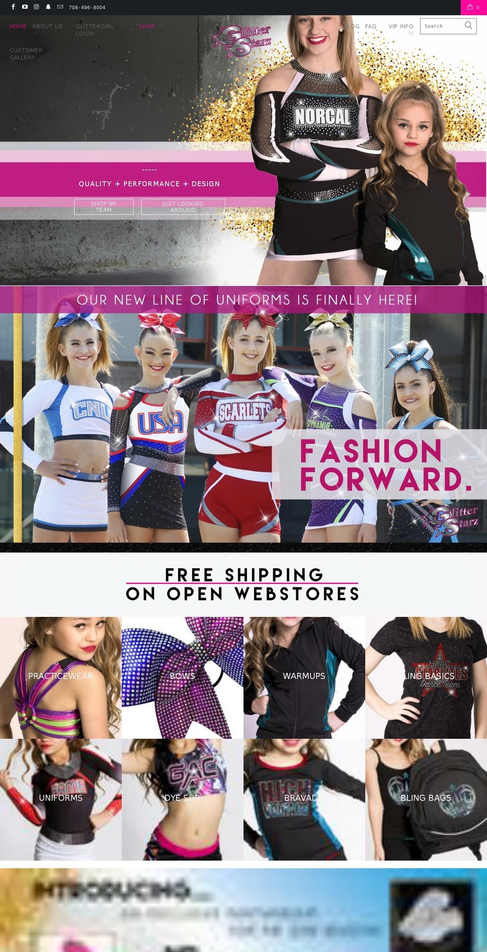 shopglitterstarz.com — Shopify storefront screenshot