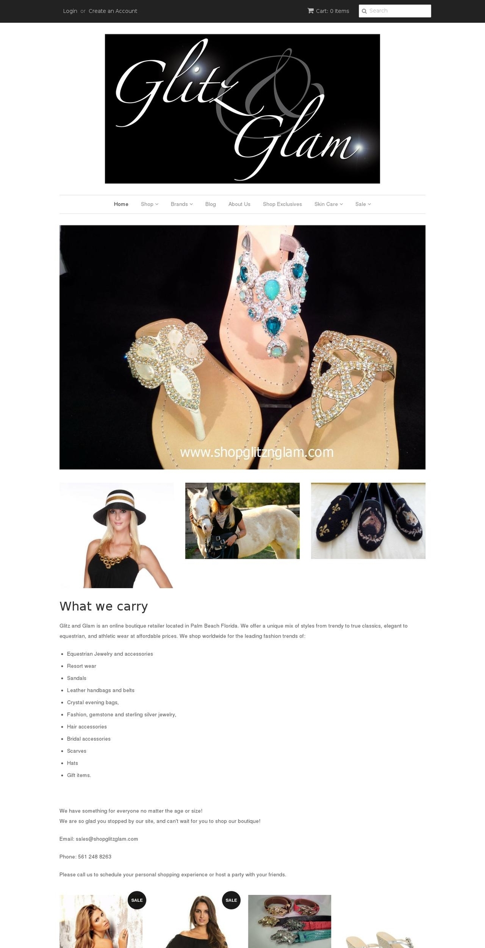 shopglitznglam.com shopify website screenshot