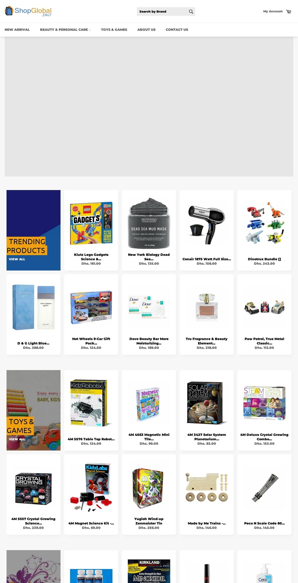 shopglobal24x7.com shopify website screenshot