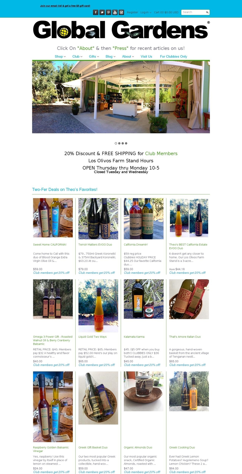 shopglobalgardens.com shopify website screenshot
