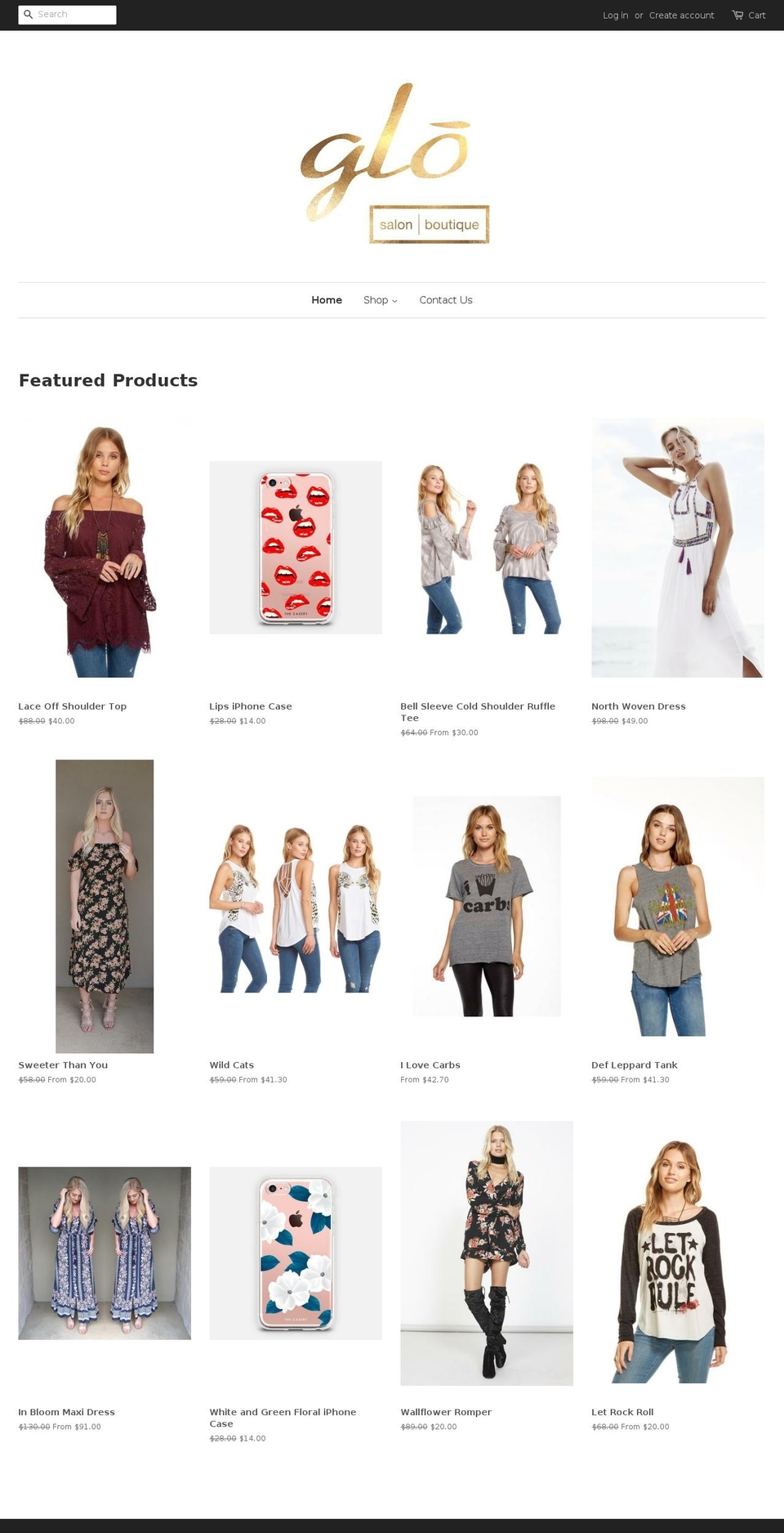 shopgloparagould.com shopify website screenshot