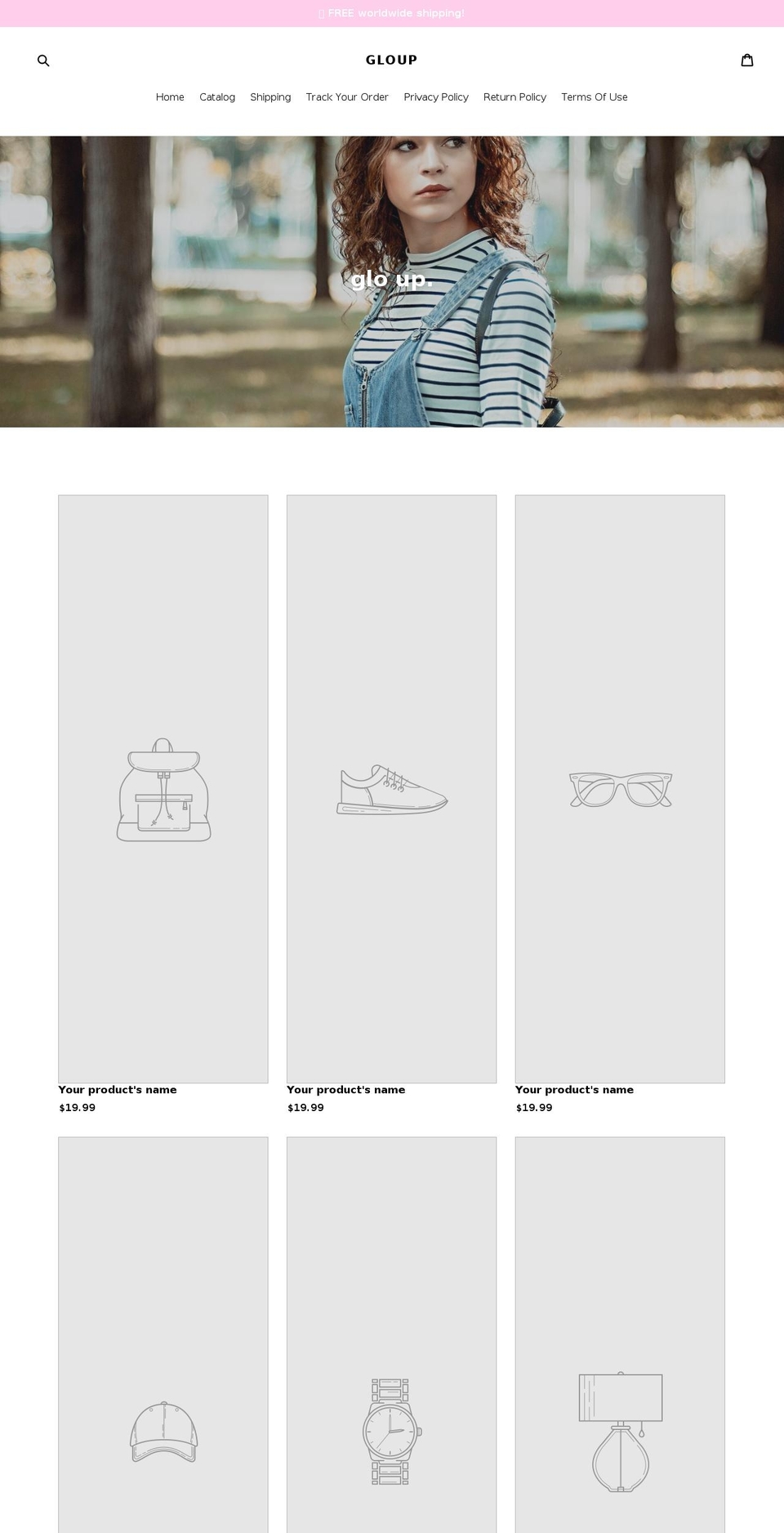 shopgloup.com shopify website screenshot
