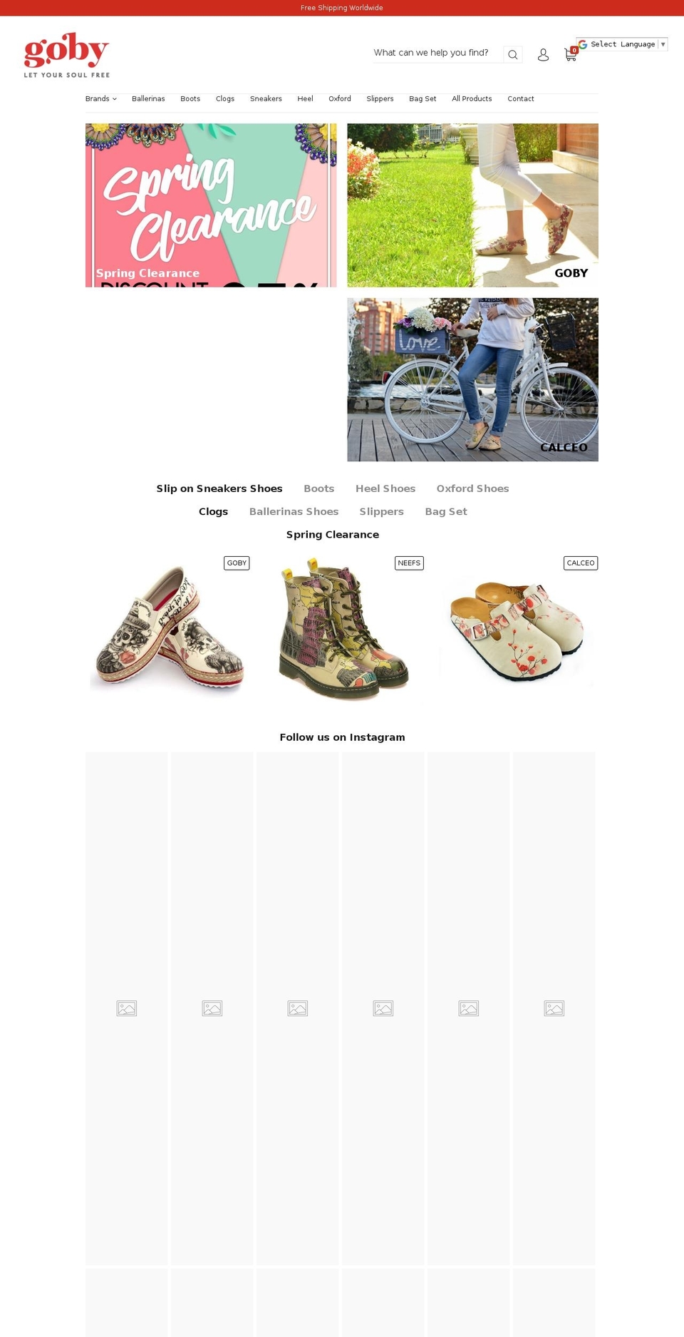 shoes Shopify theme site example shopgoby.com