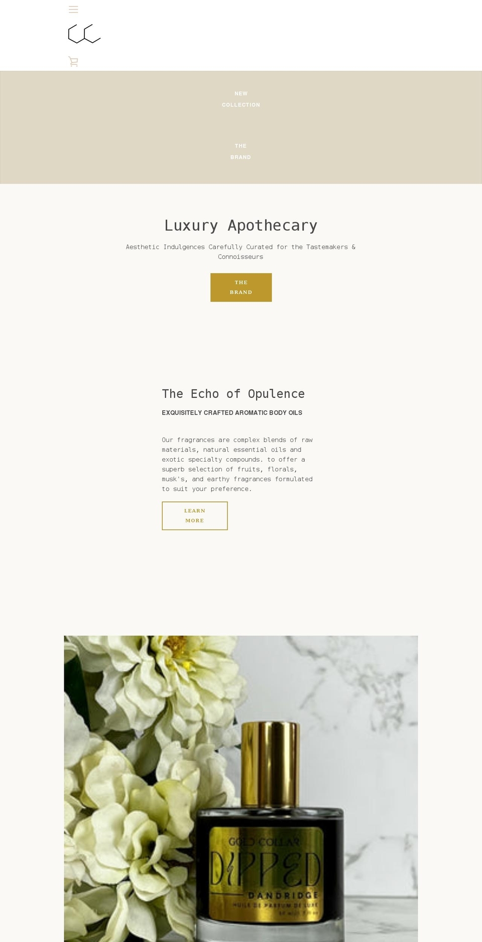 shopgoldcollar.com shopify website screenshot
