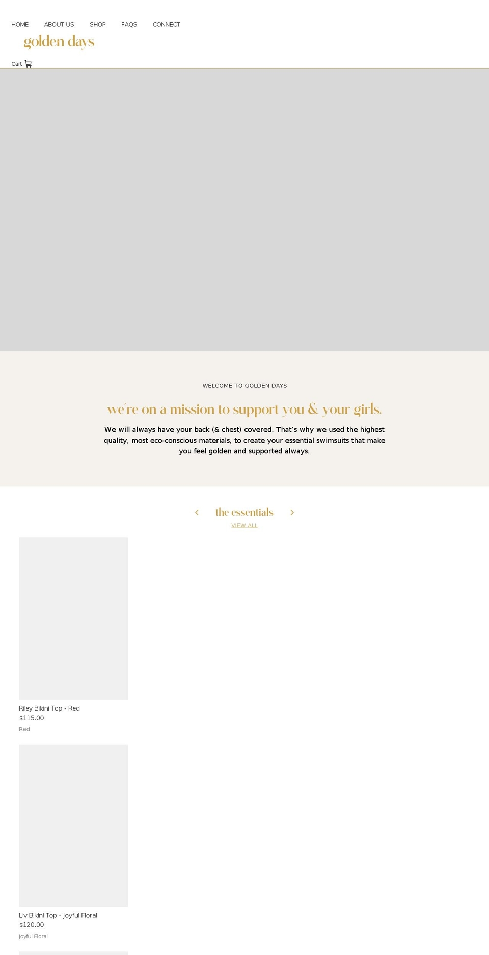 shopgoldendays.com shopify website screenshot
