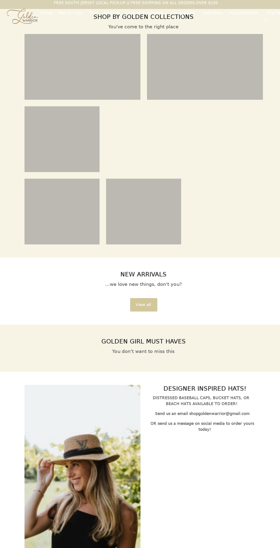 shopgoldenwarrior.com shopify website screenshot