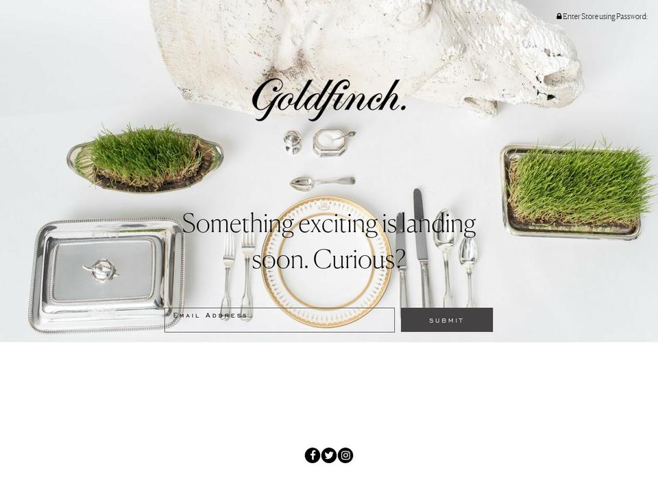 shopgoldfinch.com shopify website screenshot