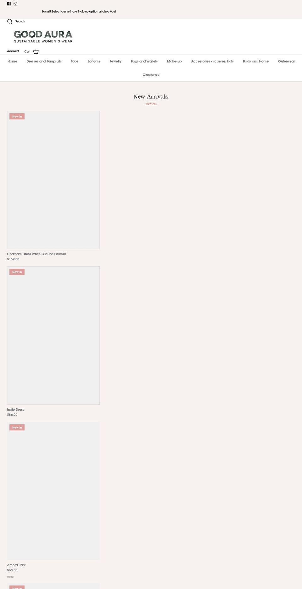 shopgoodaura.com — Shopify storefront screenshot