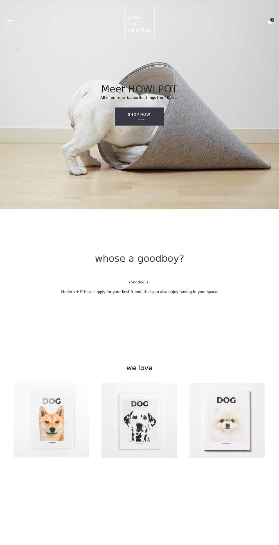 shopgoodboy.com — Shopify storefront screenshot