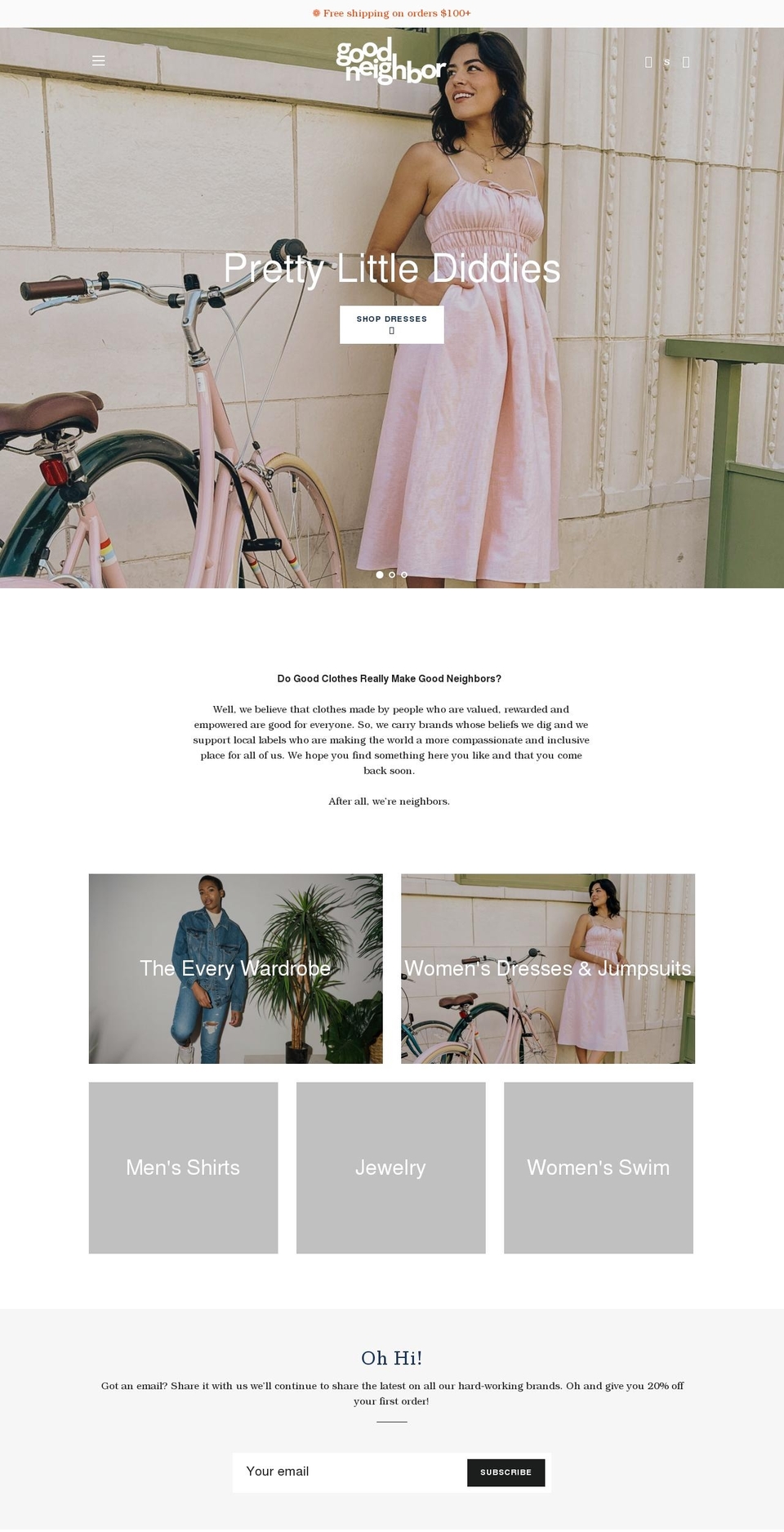 shopgoodneighbor.com — Shopify storefront screenshot