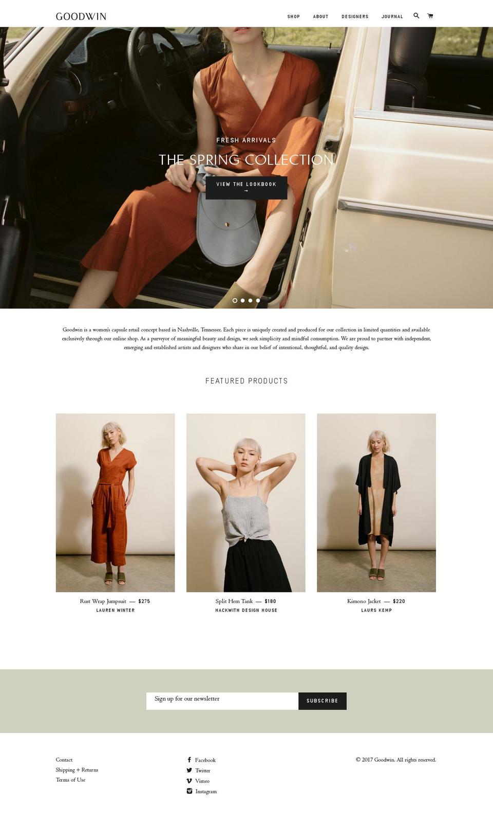 shopgoodwin.com shopify website screenshot