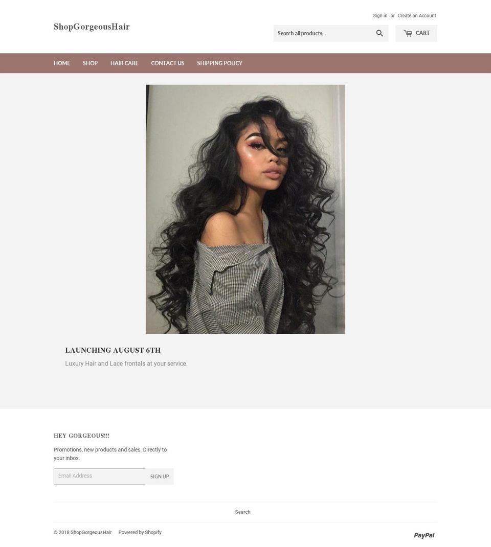 shopgorgeoushair.com — Shopify storefront screenshot