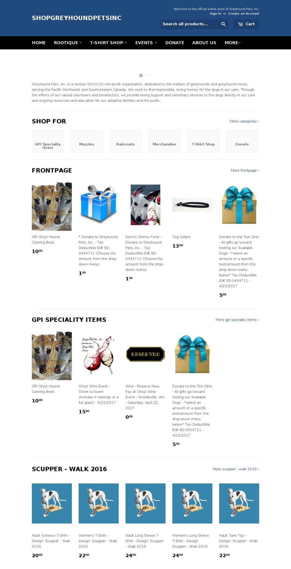 shopgpi.org shopify website screenshot