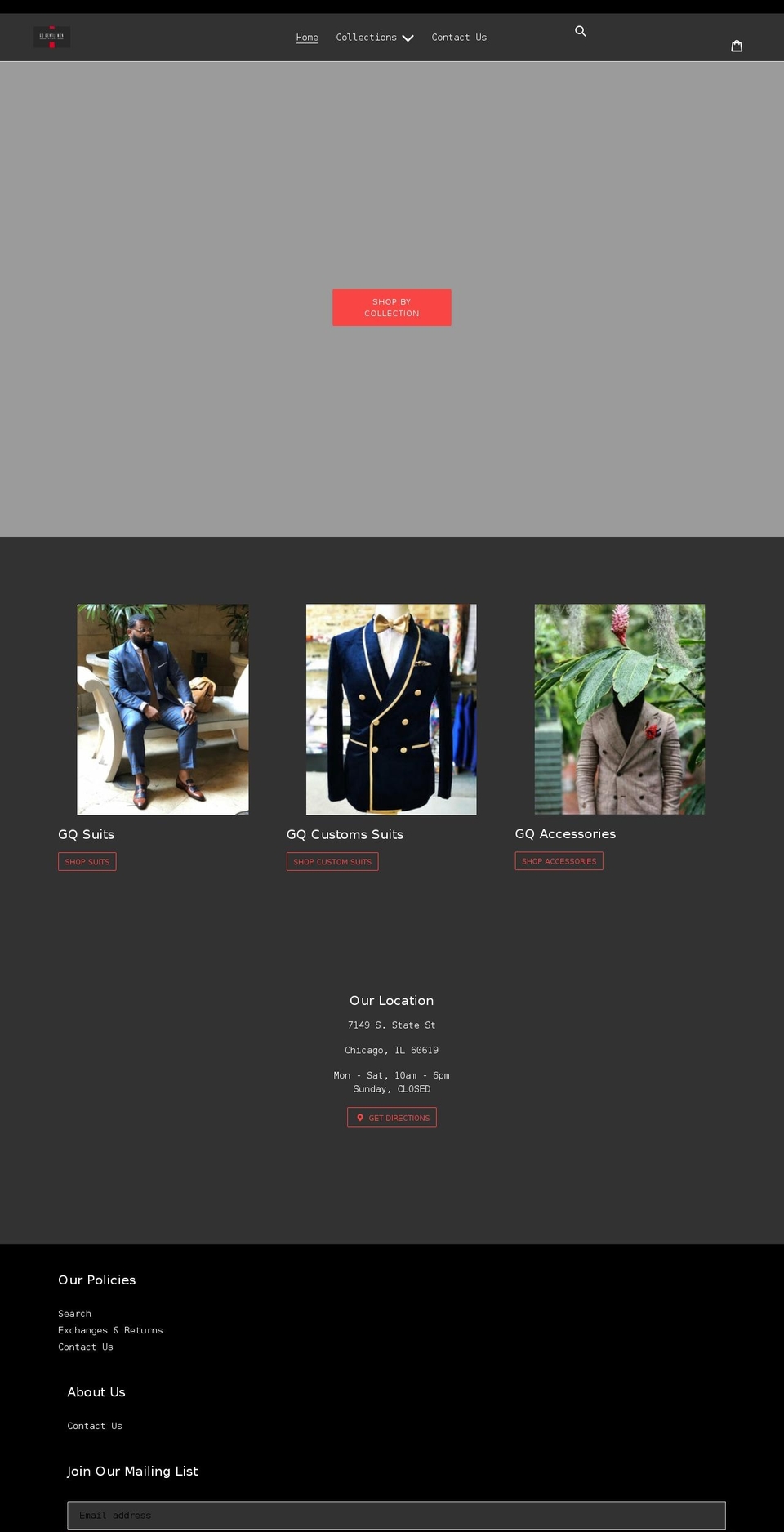 shopgqgentlemen.com shopify website screenshot