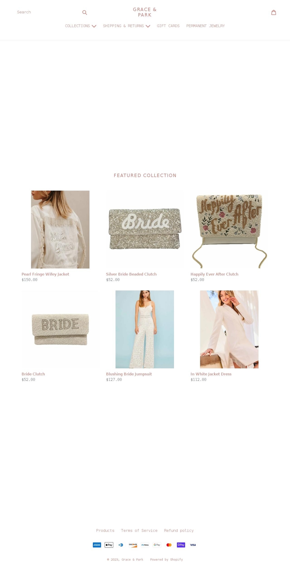 shopgraceandpark.com shopify website screenshot