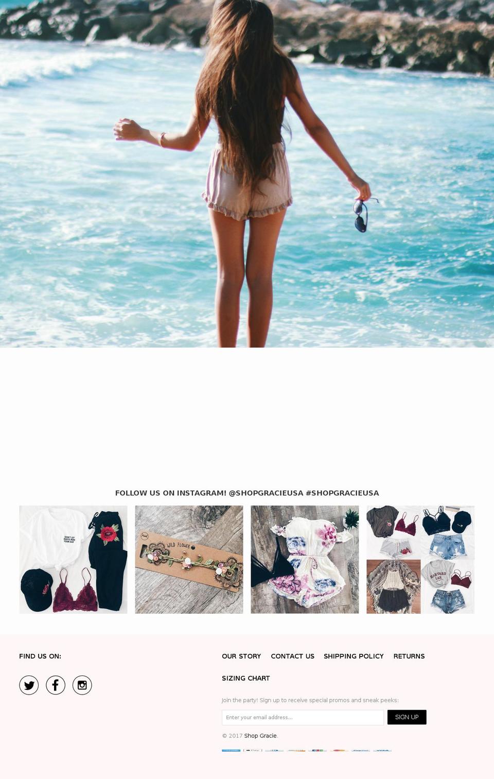 shopgracieusa.com shopify website screenshot