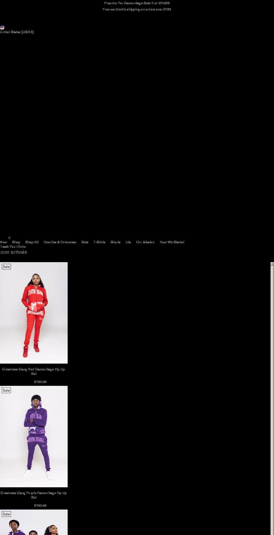 shopgreatnessgang.com shopify website screenshot