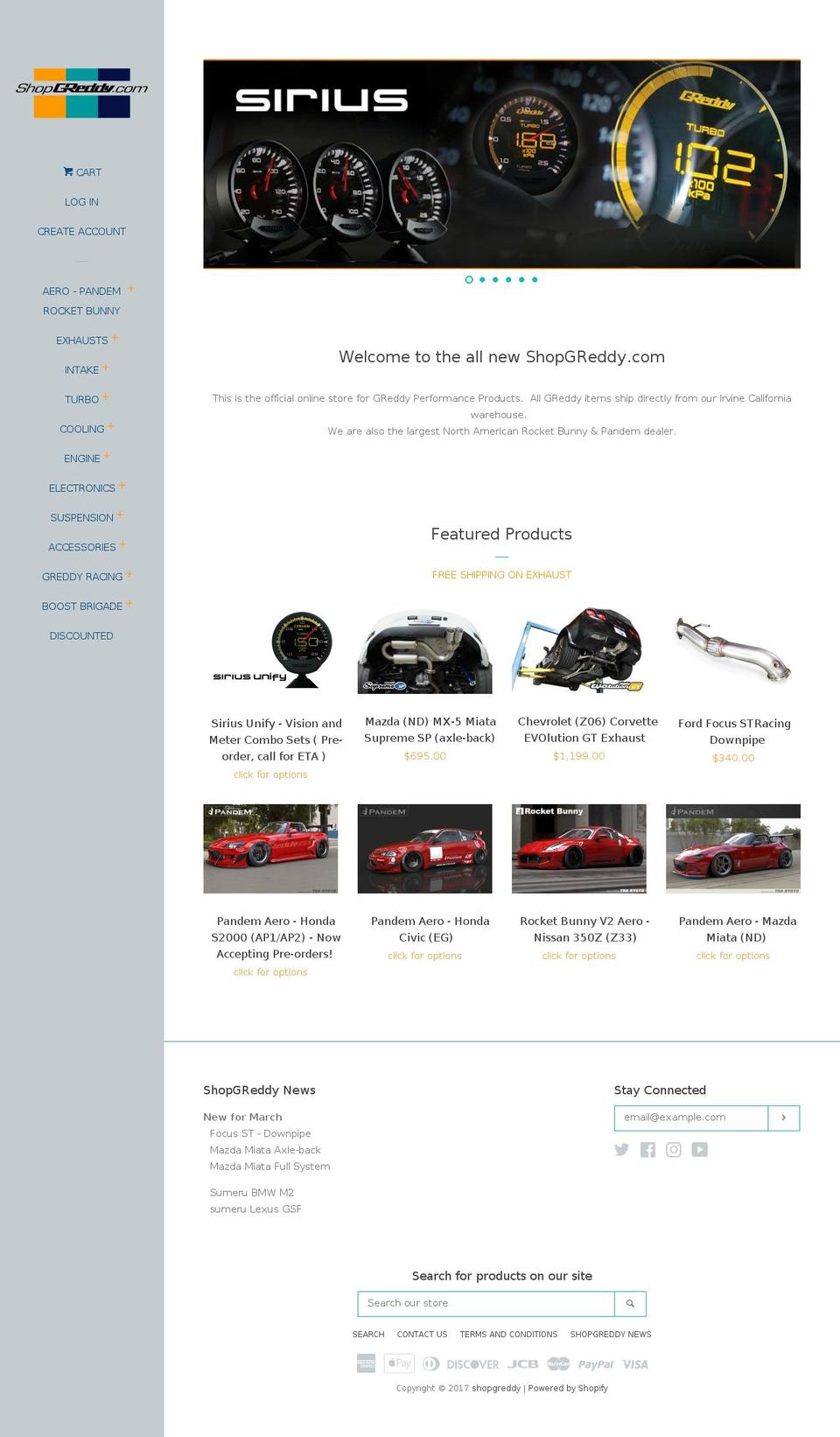 Symmetry Shopify theme site example shopgreddy.com