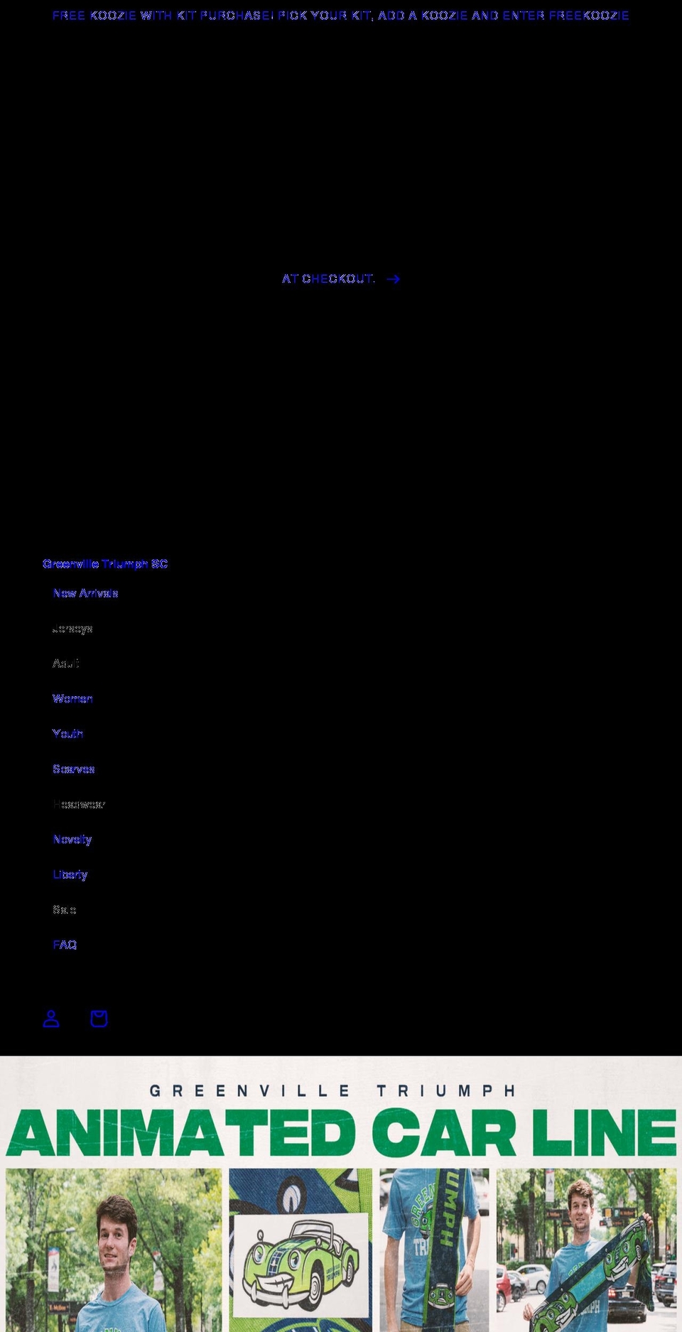 shopgreenvilletriumph.com shopify website screenshot