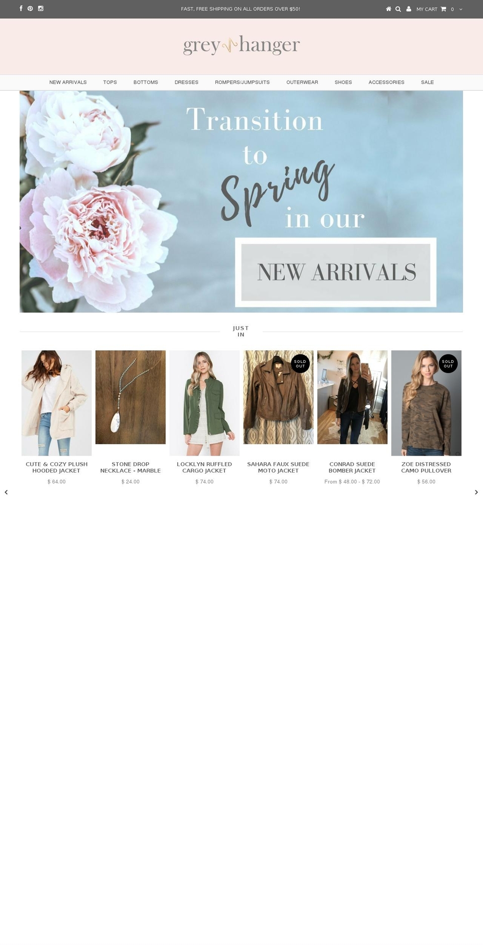 shopgreyhanger.com — Shopify storefront screenshot