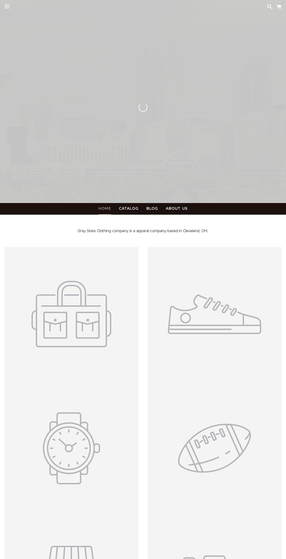 shopgreyskiesink.com — Shopify storefront screenshot