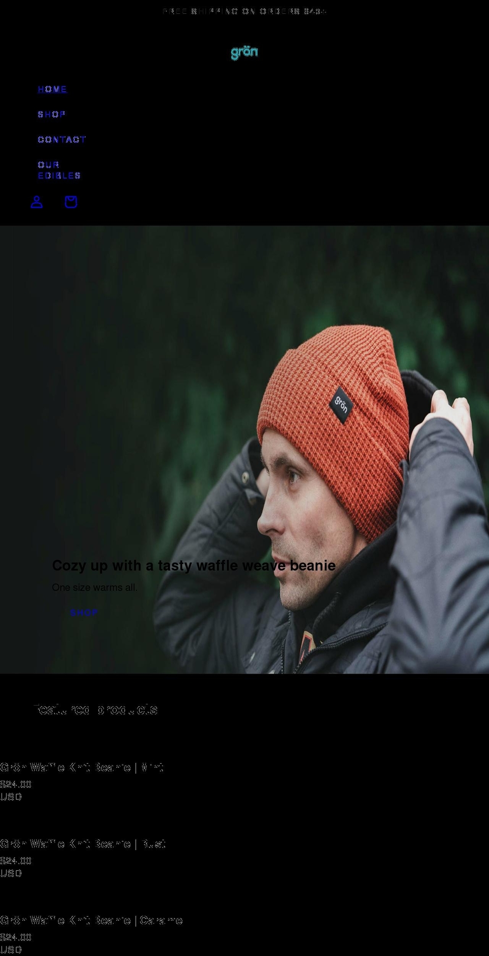 shopgron.com shopify website screenshot