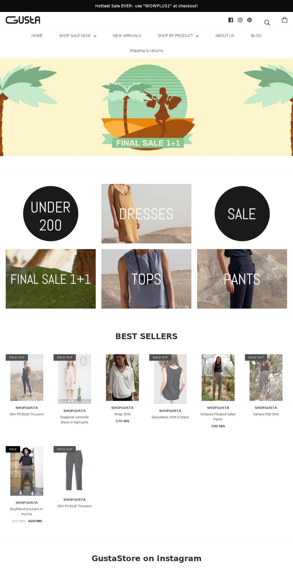 shopgusta.com — Shopify storefront screenshot