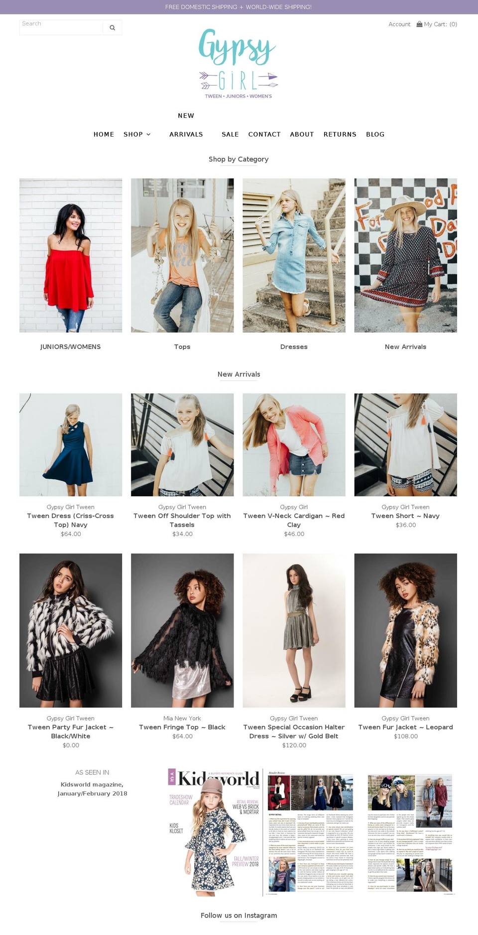 shopgypsygirl.com — Shopify storefront screenshot
