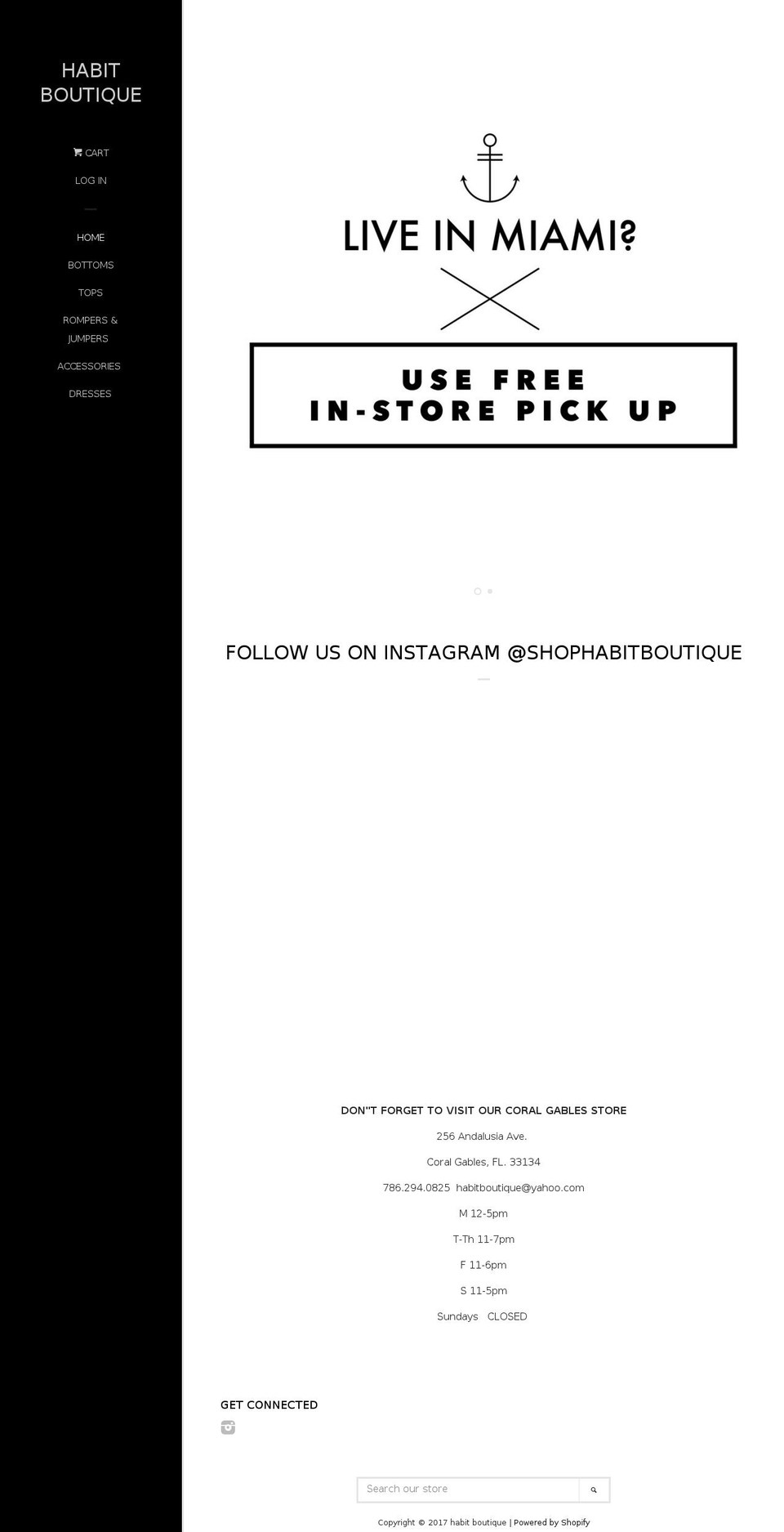 shophabitboutique.com shopify website screenshot