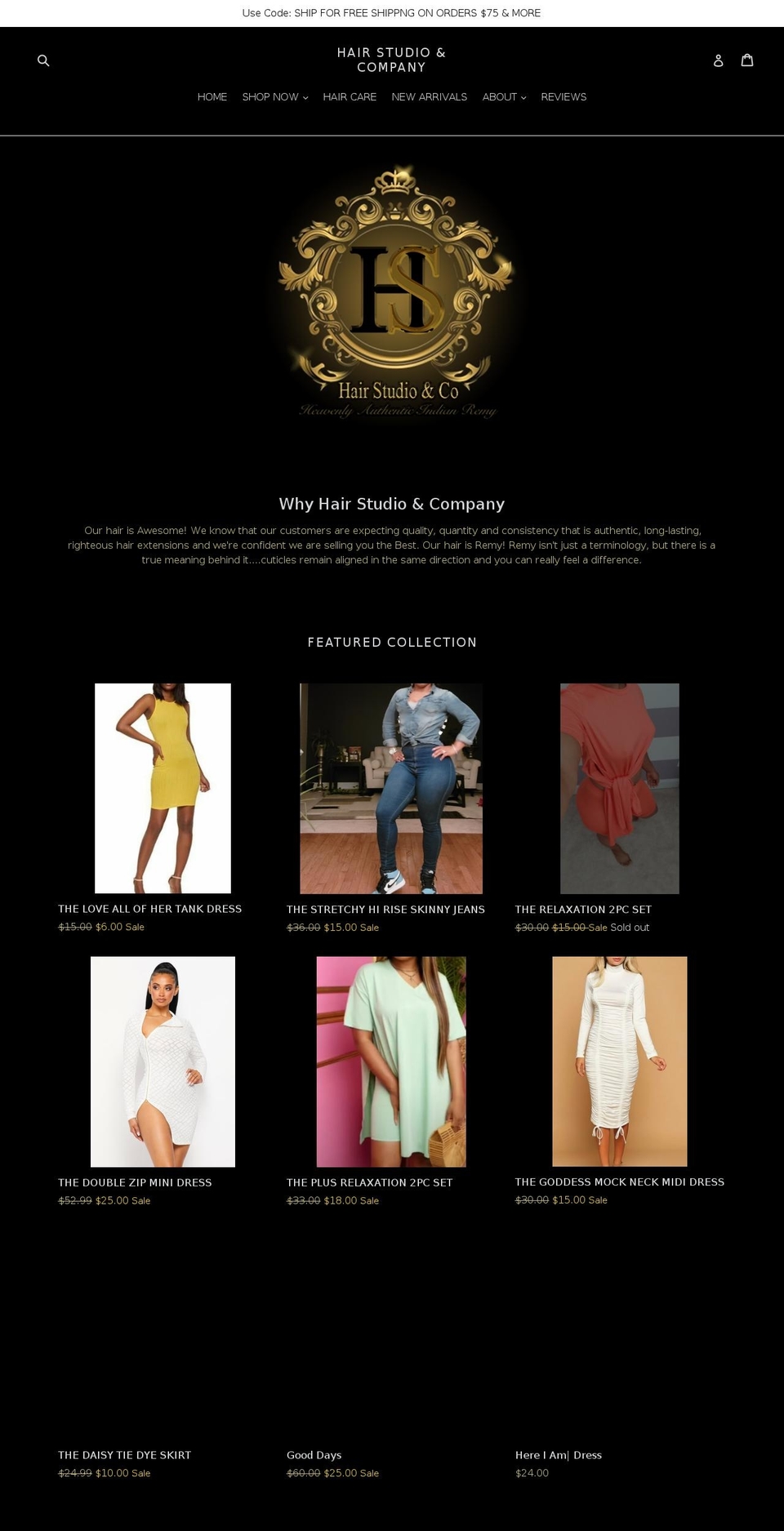 shophairstudio.com — Shopify storefront screenshot