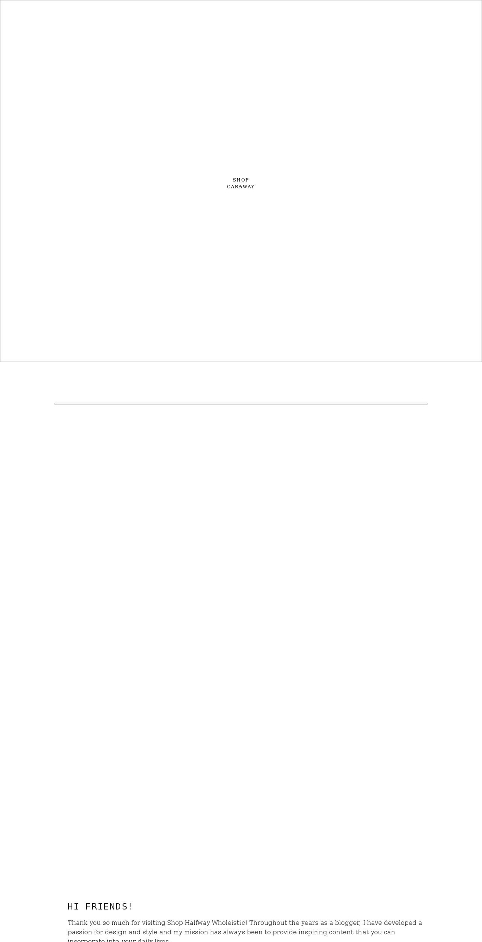 shophalfwaywholeistic.com shopify website screenshot