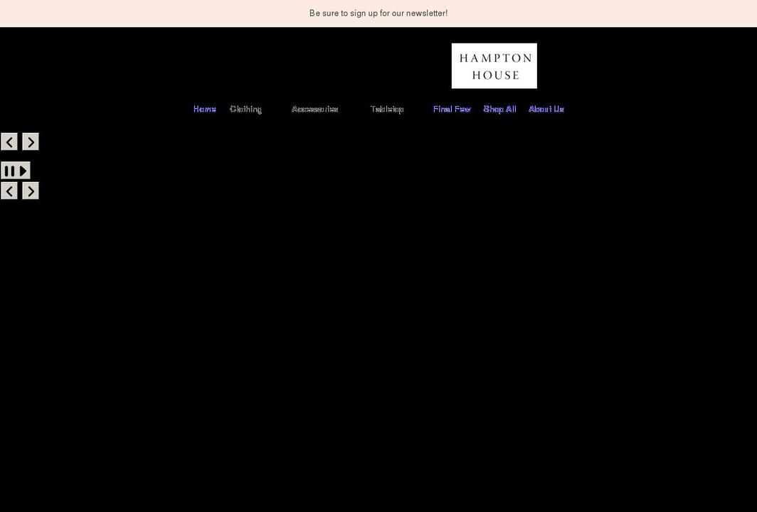 shophamptonhouse.com shopify website screenshot