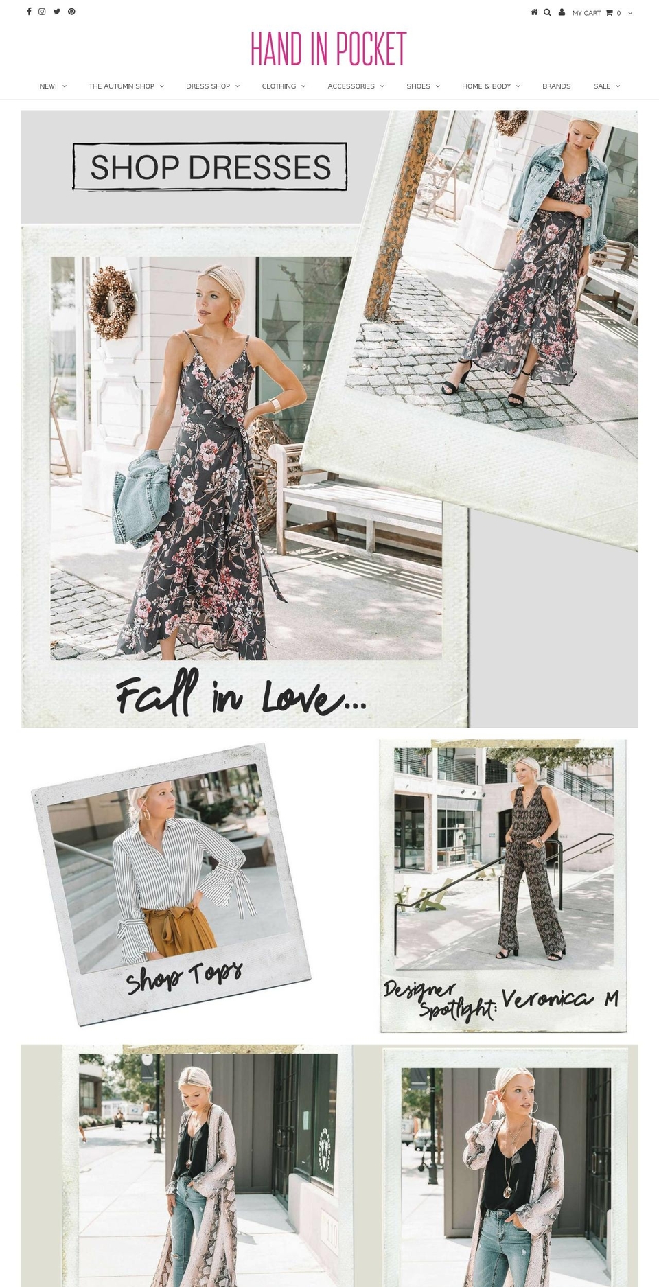 shophandinpocket.com shopify website screenshot