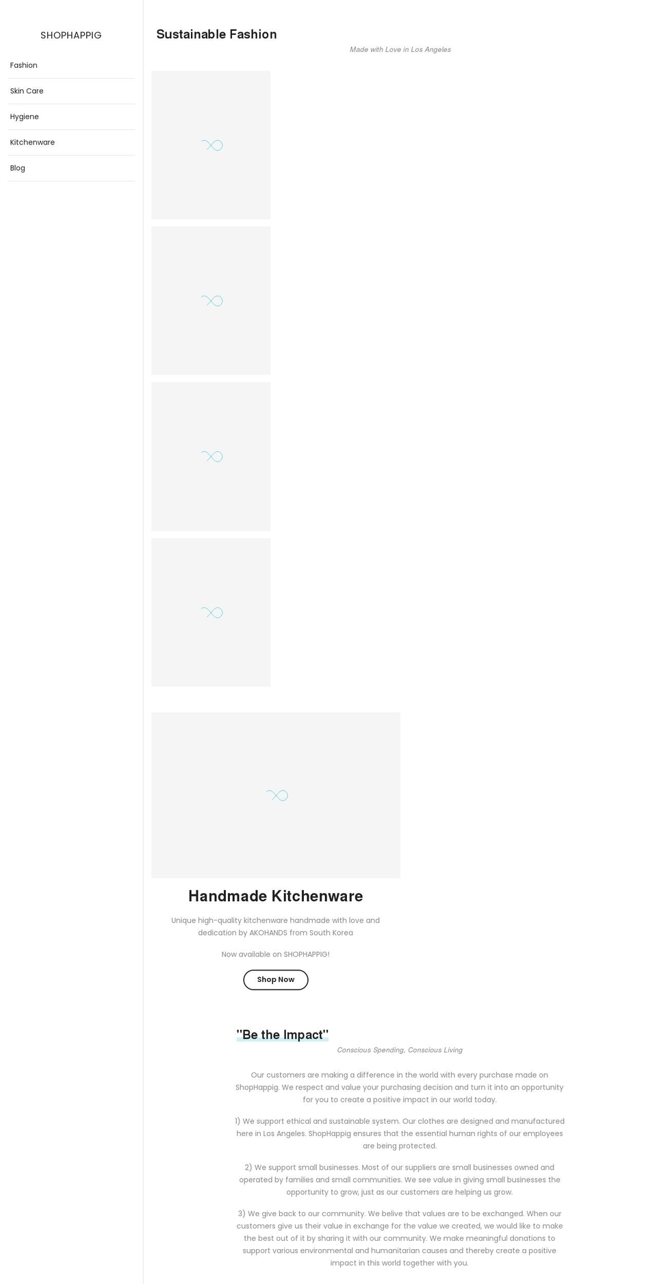 shophappig.com shopify website screenshot