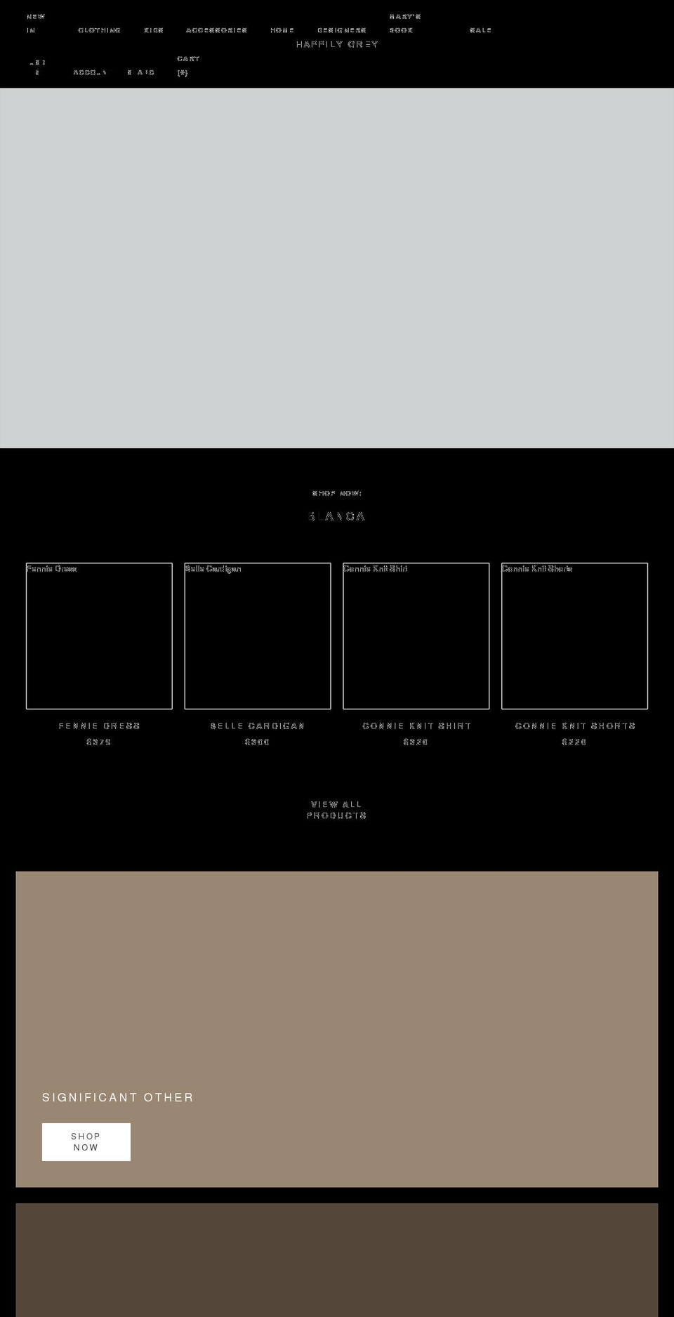shophappilygrey.com shopify website screenshot