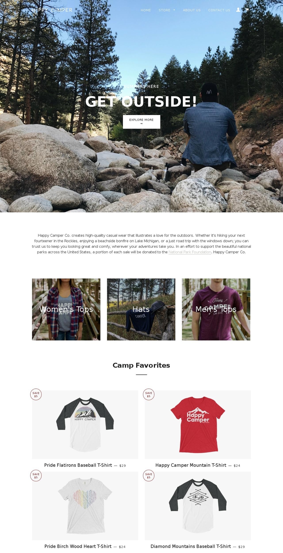 shophappycamper.com — Shopify storefront screenshot