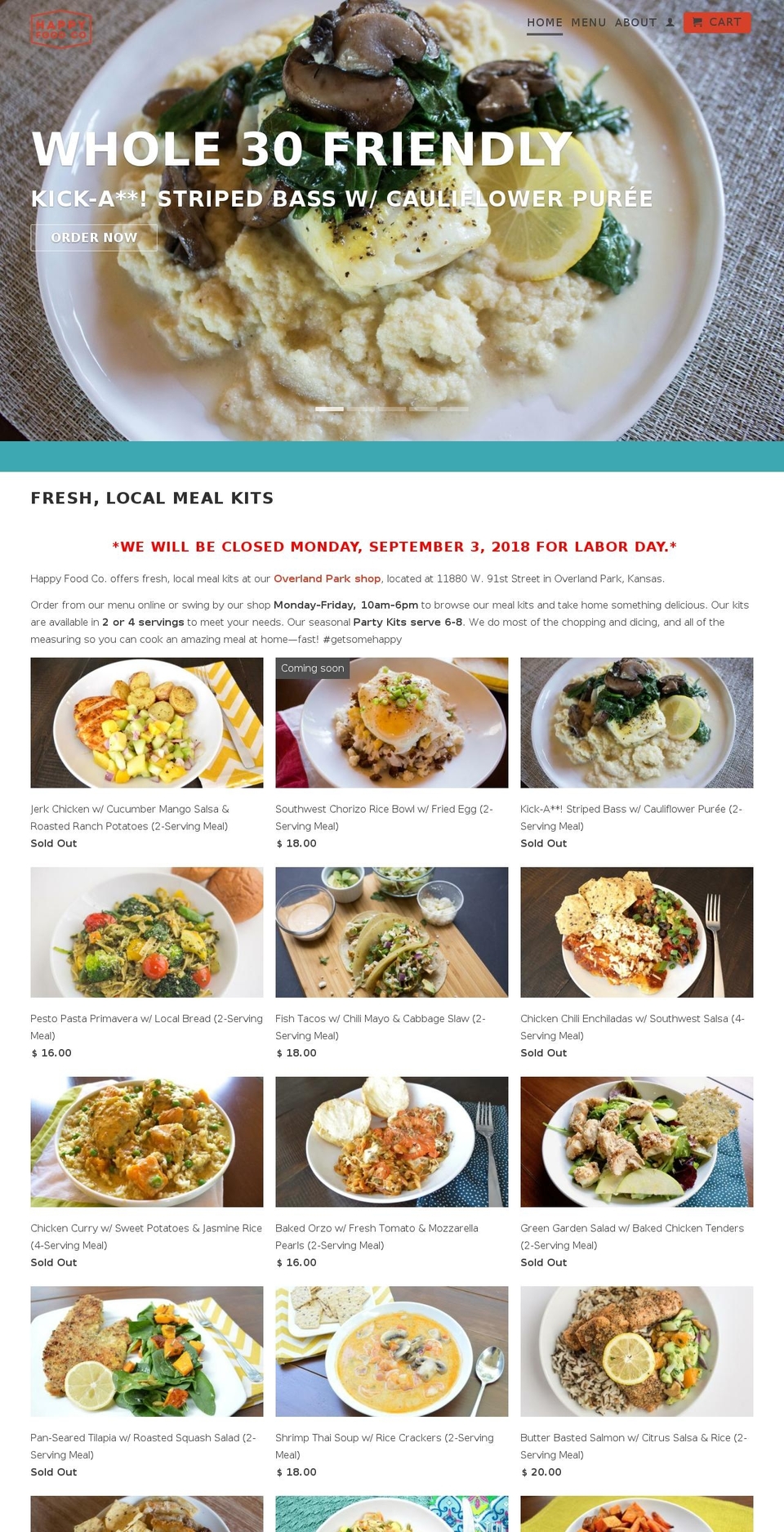 shophappyfood.com — Shopify storefront screenshot