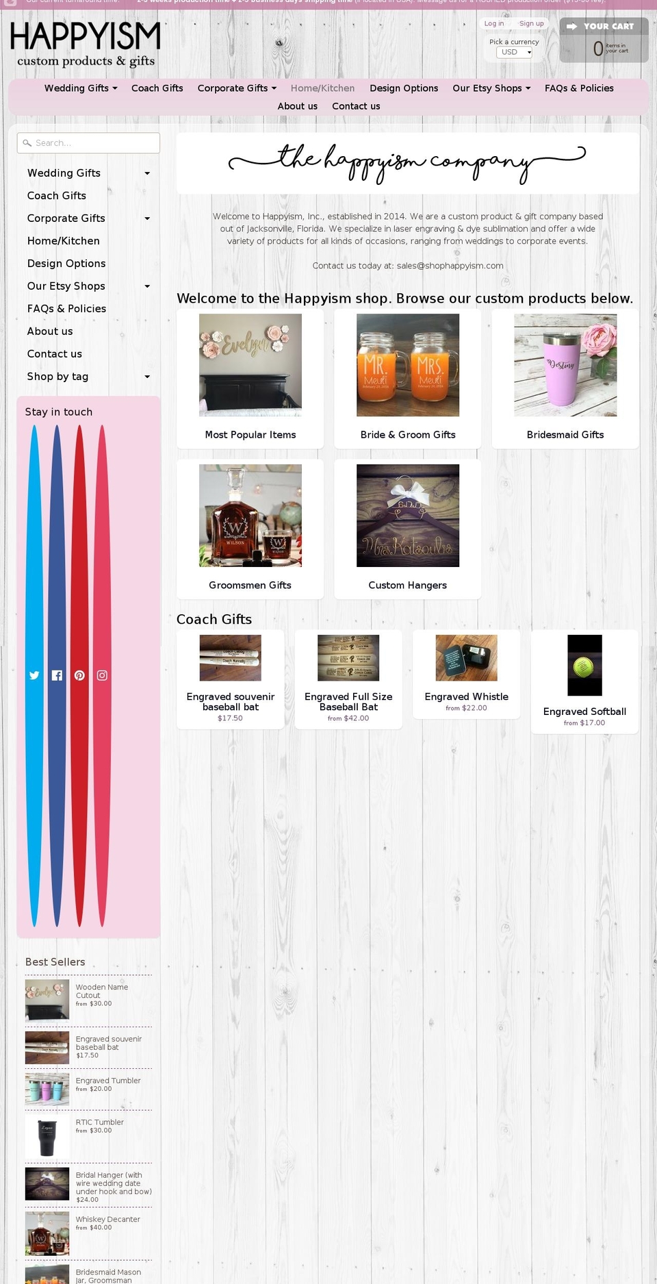 shophappyism.com — Shopify storefront screenshot