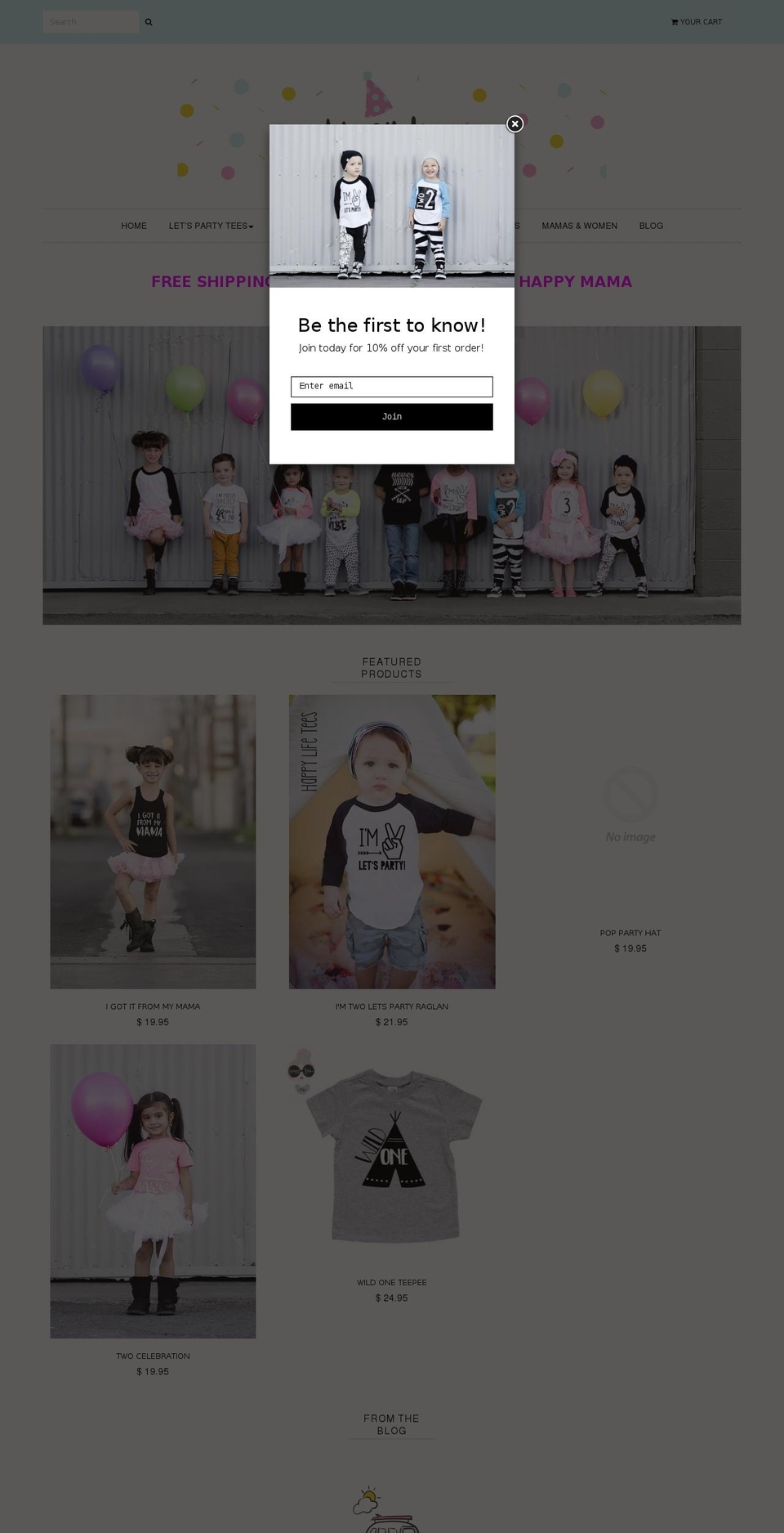 shophappylifetees.com shopify website screenshot