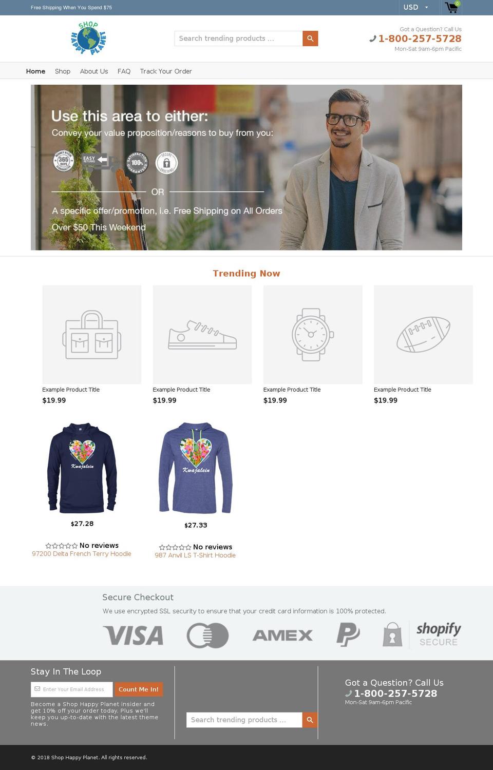 shophappyplanet.com — Shopify storefront screenshot