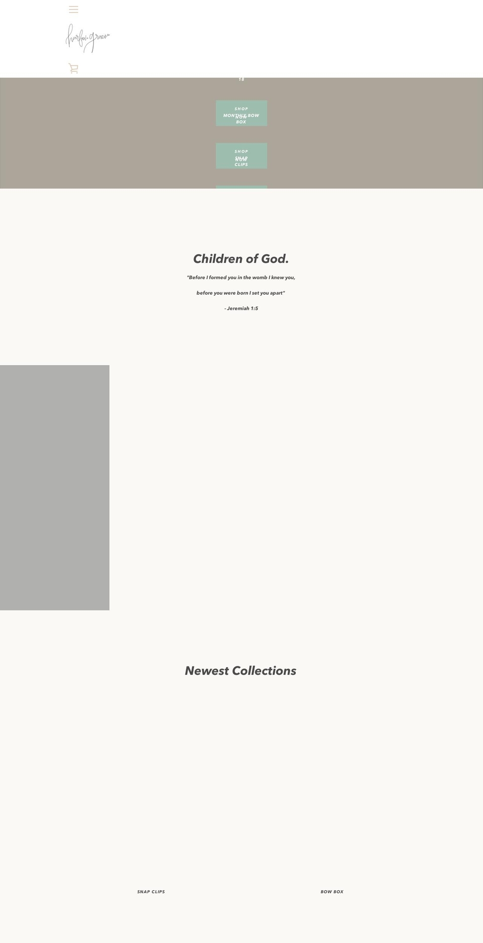 shopharlowandgrace.com shopify website screenshot