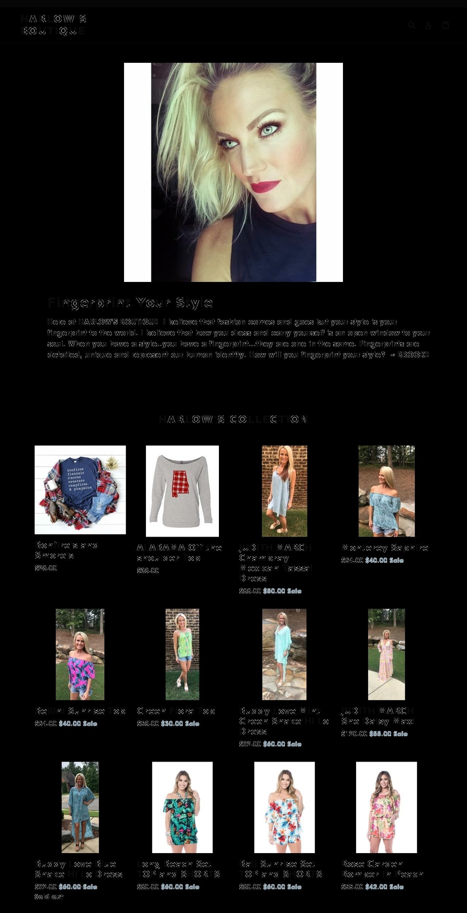 shopharlowsboutique.com — Shopify storefront screenshot