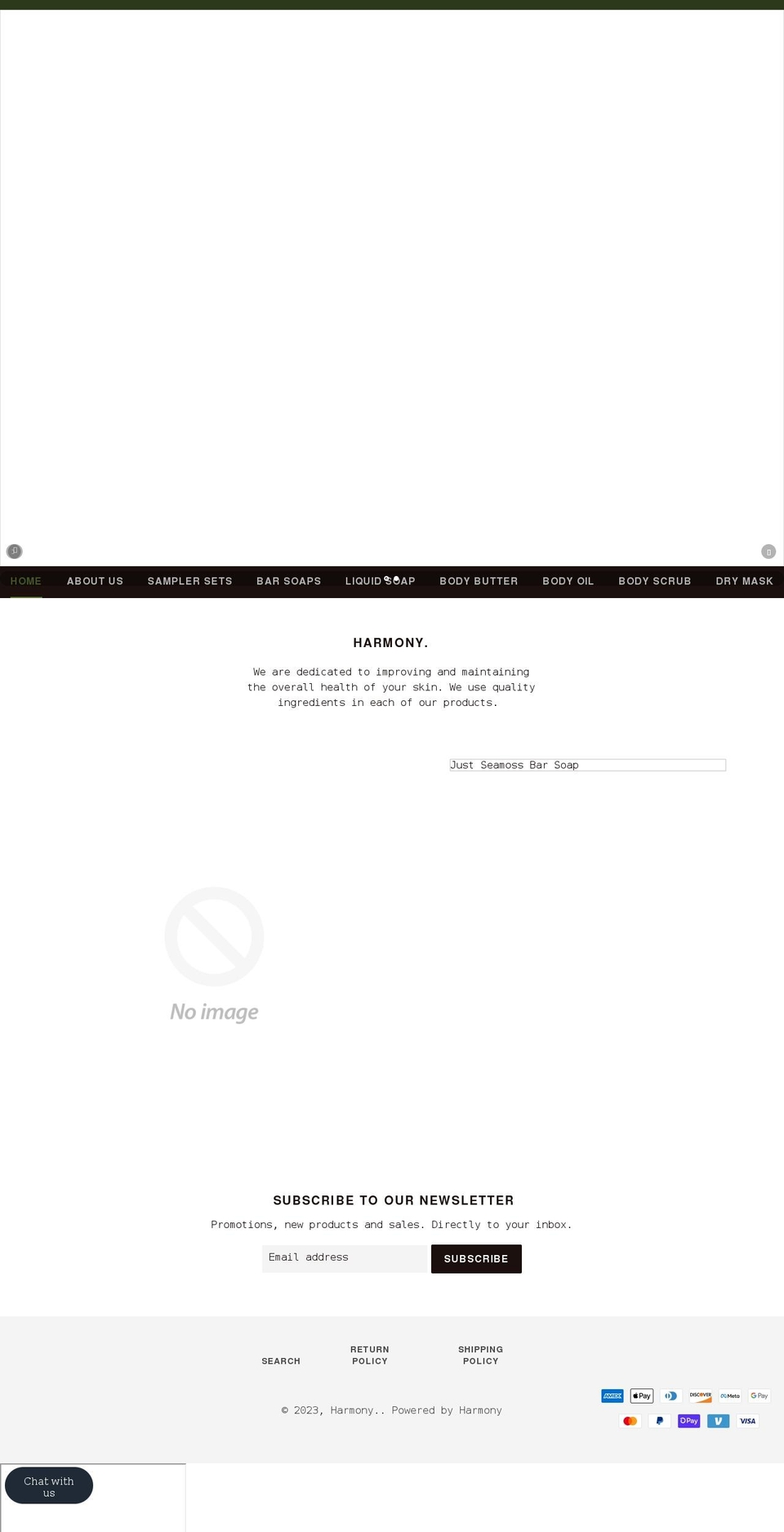 shopharmonyco.net shopify website screenshot