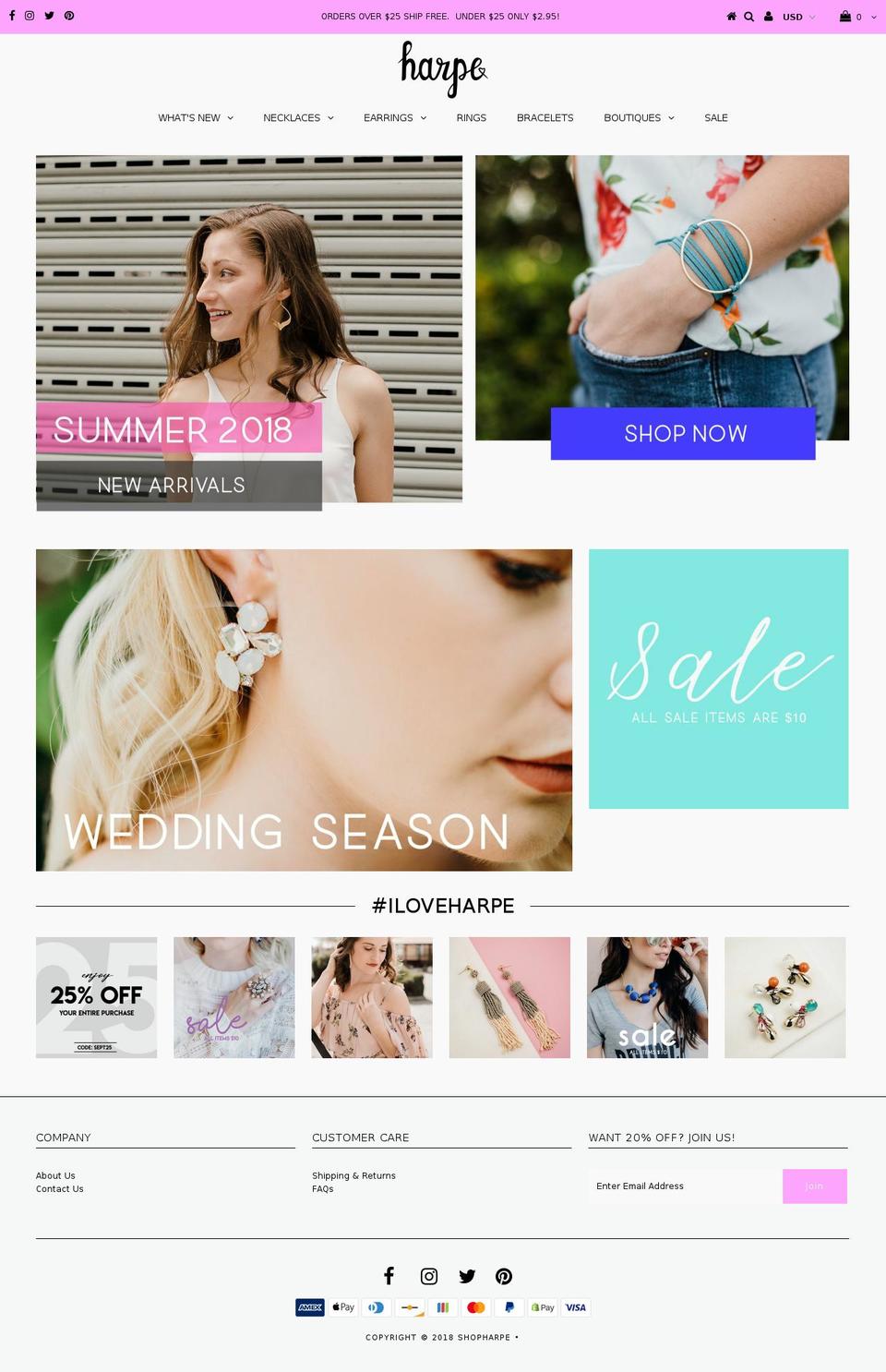 shopharpe.com shopify website screenshot