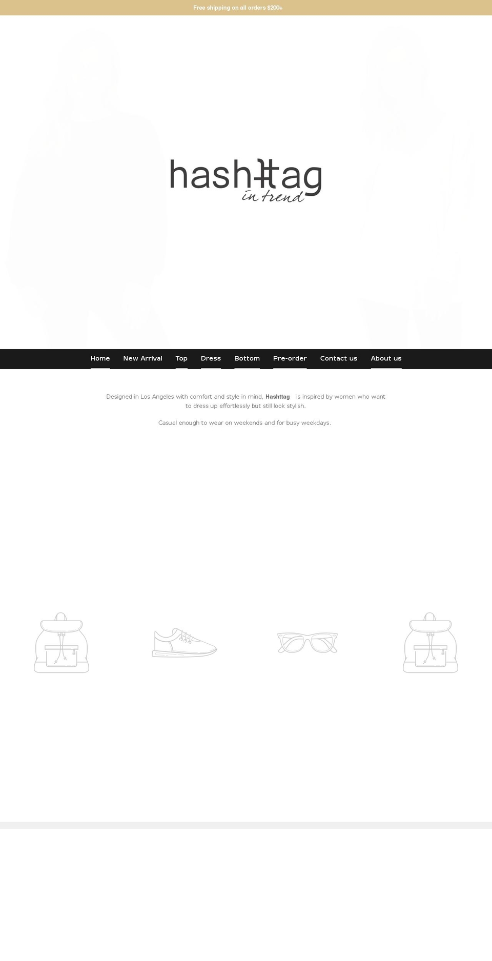 shophashttag.com — Shopify storefront screenshot