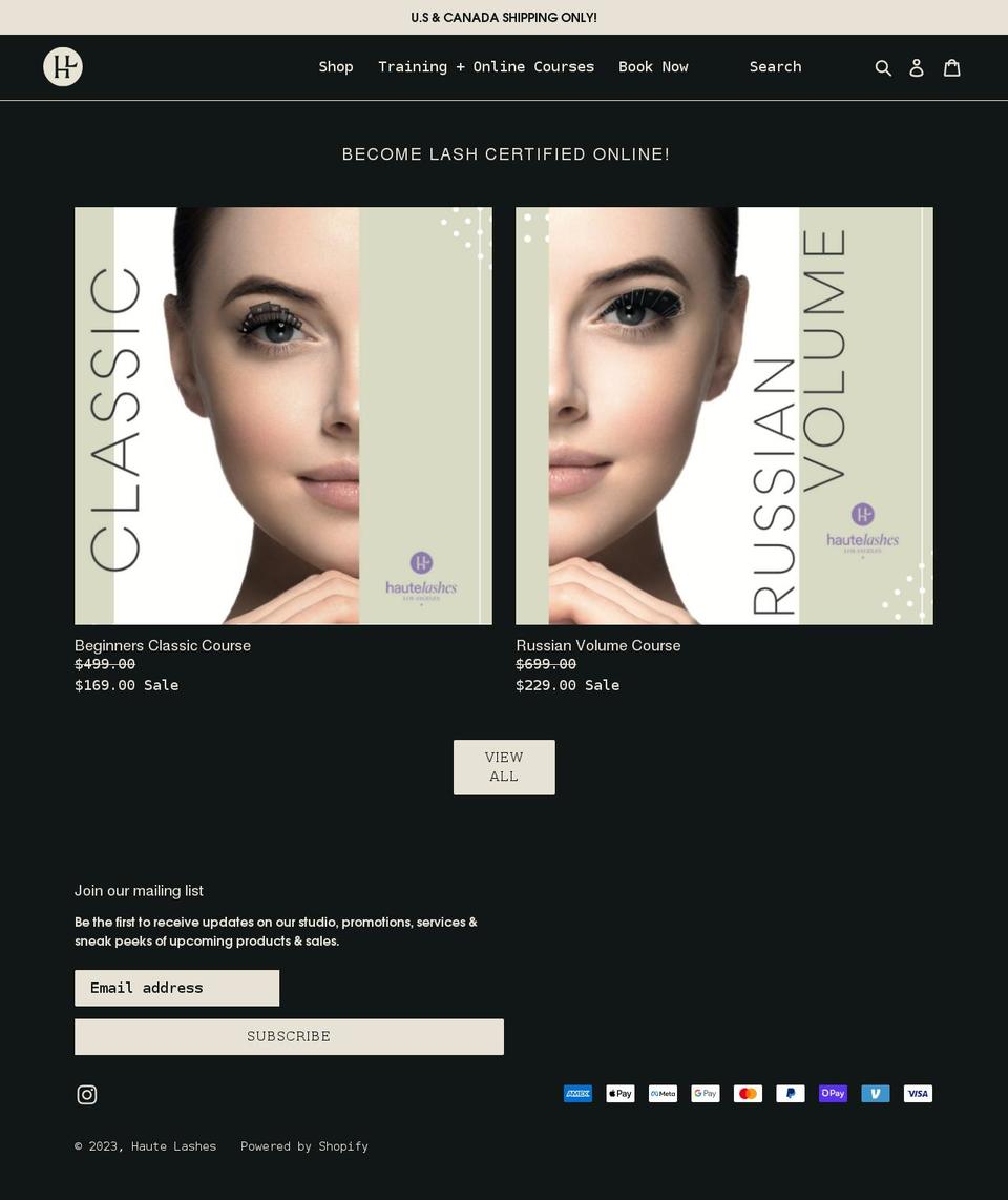 shophautestudio.com shopify website screenshot