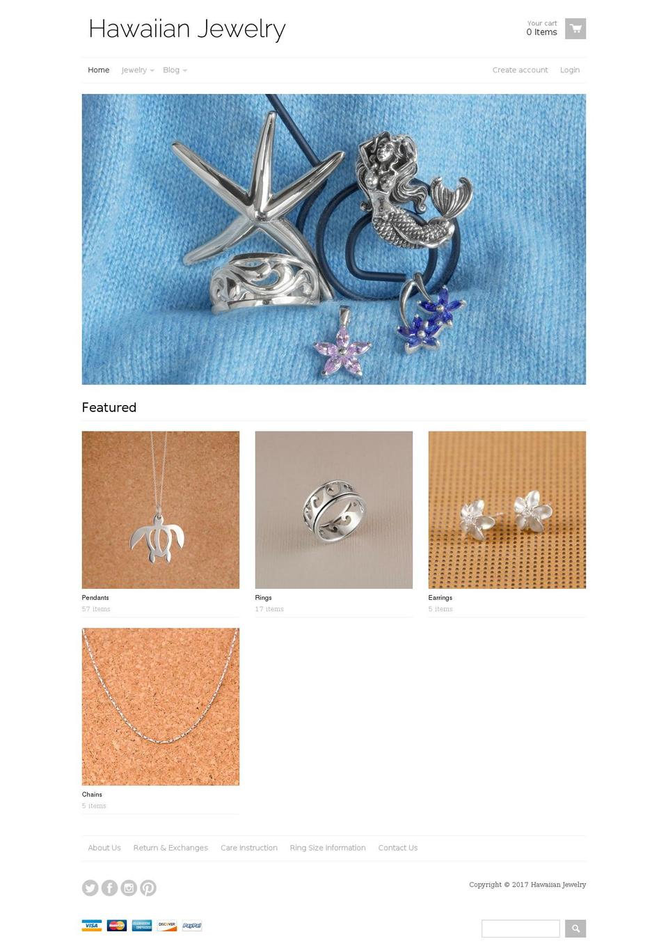 shophawaiianjewelry.com shopify website screenshot
